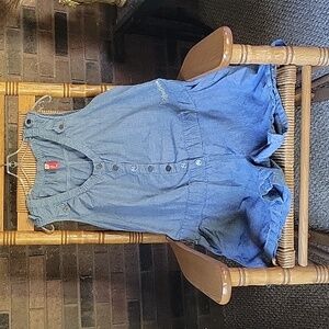 Apple bottoms tank romper, blue, size 1X